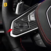 Accessoires d'intérieur de voiture en Fiber de carbone ES pour Corvette C8 accessoires de voiture garniture de clé de volant en Fiber de carbone