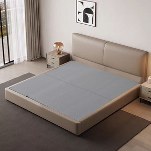 Lit moderne à prix avantageux, lit en bois massif avec rangement, taille Queen/King, meubles de maison - Product Image 4