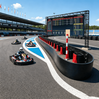 Sistema di Cronometraggio e Punteggio Immersivo per Go-Kart, Arena di Corse Interattiva con Proiezione, Gioco di Karting per Parchi Divertimento