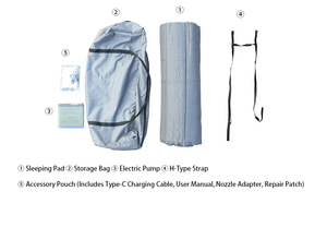 Kasur pompa listrik 10cm tebal hiking, kasur lipat busa, bantalan tidur nyaman, mendaki gunung - Product Image 6