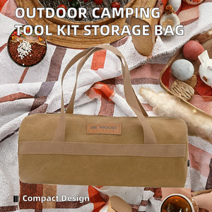 Sac de rangement cylindrique portable en toile Oxford avec poche zippée, étanche IPX-5, 1-3L, pour <span class=keywords><strong>camping</strong></span> et randonnée en extérieur, élégant, avec poignée - Product Image 4