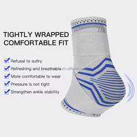 Attelle de soutien de cheville à compression élastique réglable Bandage de protection de forme physique confortable pour la course à pied et le cyclisme