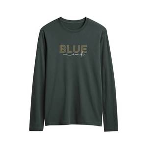 Versatile Full Sleeve Knitted <b>T</b>-<b>Shirt</b> for <b>Men</b> Custom Print 100% Cotton Breathable Quick Dry Eco-Friendly Casual Everyday Wear - Product Image 1