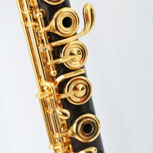 Flûte Traversière en Ébène de Haute Qualité Plaquée Or, Modèle à Clés Ouvertes - Product Image 3