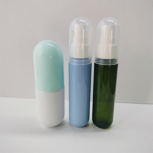 Botellas de Plástico PET de 30ml y 50ml con Forma de Cápsula para Envasado de Píldoras y Cápsulas, Botella con Bomba Dosificadora y Pulverizador - Product Image 2