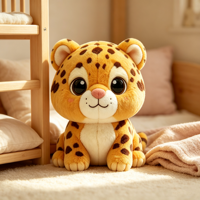 Peluche Léopard Personnalisée ODM/OEM, Jouet en Peluche Animal de Dessin Animé Mignon, Peluches Léopard Douces Personnalisées, Cadeau Promotionnel
