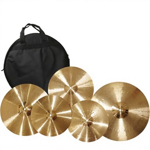 Pack de cymbales d'entraînement Arborea : Splash 8 pouces, Hi-Hat 14 pouces, Crash 16 pouces, Crash 18 pouces, Ride 20 pouces avec sac - Product Image 3