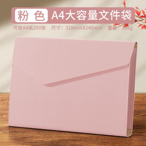 Porte-documents A4 en PU avec boucle magnétique, grande capacité, haut de gamme, imperméable, personnalisable avec logo pour réunions et cadeaux d'affaires - Product Image 3