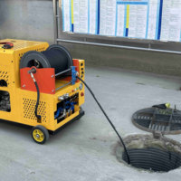 Machine de nettoyage de canalisations multifonctionnelle, déboucheur de drains, nettoyeur de canalisations pour le nettoyage des racines, nettoyeur haute pression 23 kW à eau froide