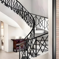 Garde-corps d'hôtel en fer forgé sur mesure, portails d'escalier, clôtures de jardin, clôtures de balcon avec installation DIY, vente en gros
