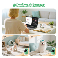 5 pouces Audio bidirectionnel sans fil Wifi double caméra bébé moniteur avec Vision nocturne rappel d'alimentation de cri 2.4ghz application mobile prise en charge
