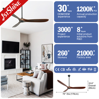 1stshine ventilateur de plafond en bois massif avec télécommande silencieux décor intérieur ventilateur de plafond dc