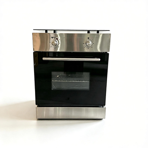 Cuisinière autonome à gaz et électrique 4 brûleurs en acier inoxydable 80L avec double porte en verre trempé et protection contre la surchauffe - Product Image 1