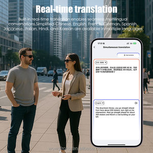 แว่นตาอัจฉริยะ AI รุ่นที่ดีที่สุดปี 2025 กล้องคู่ แปลภาษาแบบเรียลไทม์ <span class=keywords><strong>โทร</strong></span>แบบแฮนด์<span class=keywords><strong>ฟรี</strong></span> ตัดเสียงรบกวน 5MP ถ่ายโอนข้อมูลผ่าน WIFI หน่วยความจำ 32GB - Product Image 3
