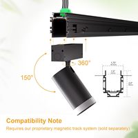 Système d'éclairage sur rail LED pour plafond, spots linéaires pour la maison, le bureau, le commerce de détail, l'hôtel, montage en surface, durable