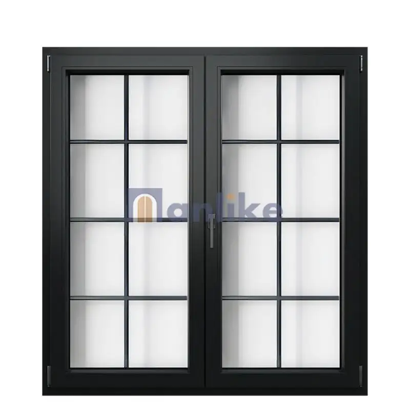 Anlike Hurricane Impact Windows Aluminium House Double Glass Champagne Colour Security Aluminum Casement Window