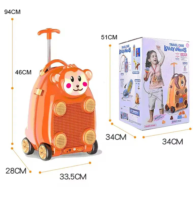 Peng Da PD toys Kids animals trolley suitcase luggage