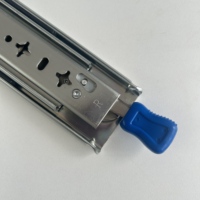 Glissières de tiroir robustes de luxe à verrouillage, capacité de charge 100 kg, extension complète, rails à roulements à billes, métal + plastique, pour camping-car et fourgon aménagé