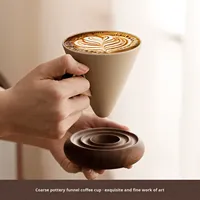 Ensemble de tasses à café en céramique moderne Tasse américaine Latte à la noix de coco Tasse à cône de crème glacée de niche Passe au micro-ondes