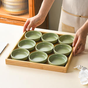 Plateaux en céramique japonaise, assiettes à dîner à <span class=keywords><strong>neuf</strong></span> compartiments, plats ronds pour condiments, plats pour sauces de <span class=keywords><strong>sushi</strong></span> et de cuisine japonaise - Product Image 2