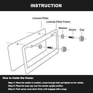 Marco Universal para Matrícula con Diamantes de Imitación para Estados Unidos, Canadá y México, Soporte para Placa de Coche con Incrustaciones de Diamantes - Product Image 5