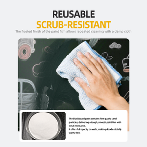 <span class=keywords><strong>Peinture</strong></span> magnétique noire pour tableau noir, revêtement flexible auto-adhésif pour écriture au <span class=keywords><strong>craie</strong></span> sur mur en classe - Product Image 4