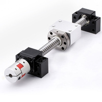 Vis à billes de haute précision personnalisée SFU1605 1610 2510 C7 C5 avec extrémités usinées BK/BF12, kit de mouvement linéaire CNC avec accouplement de support