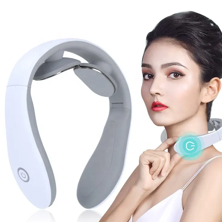 Nirkabel Frekuensi Rendah Pulse Pemanasan Pijat 4d Smart Electric Pijat Leher dengan 3 Mode 13 Tingkat Cerdas Leher Massager LM