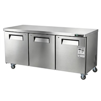 Congélateur commercial sous comptoir en acier inoxydable, plan de travail réfrigéré, table de préparation avec certification ETL pour restaurant, hôtel, cuisine