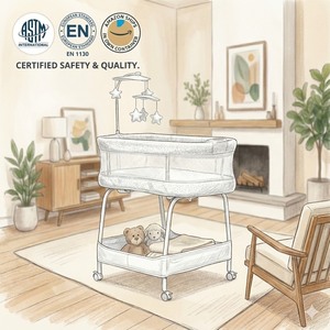 Cuna Eléctrica para Bebé con Movimiento Automático, en Oferta de Fábrica, para Madres Primerizas - Product Image 1