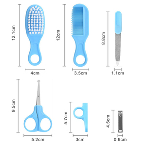 Neugeborenen-Pflegeset 6-teilig <span class=keywords><strong>Baby</strong></span> Sicherheits-Nagelschere Set Weicher Haarkamm Bürste Pflegeset Säuglings-Essentials Geschenkbox - Product Image 2