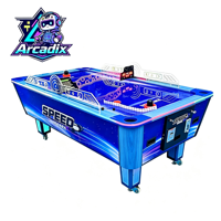Table de hockey sur air commerciale à monnayeur, prix d'usine, pour 2 joueurs, machine de jeu d'arcade de hockey avec LED pour centre de jeux