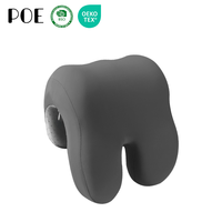 Oreiller Ergonomique Polyvalent en Mousse à Mémoire de Forme et Soie de Lait, Doux, pour la Sieste au Bureau, Soutien Dorsal, Anti-Acariens, Amovible