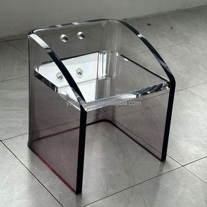 Mobilier de salon haut de gamme personnalisé en usine tabouret en acrylique tabouret de bar en acrylique épais transparent au design moderne - Product Image 5