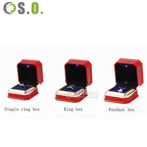 Plastic LED Light <b>box</b> <b>Blue</b> Red Custom Logo Plastic Jewelry <b>Box</b> - Product Image 6