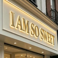 Lettres rétroéclairées en acier inoxydable brossé, enseigne souple avec logo pour la décoration murale de restaurant chinois, hôtel ou réception.
