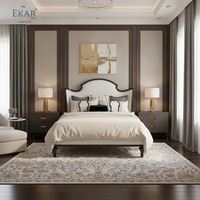 Lit rembourré EKAR Versailles Royale |   Cadre de lit en tissu capitonné classique français