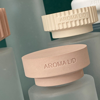 Diffuseur d'arômes en verre transparent personnalisé avec couvercle en diatomite poreux, sans électricité, pour la maison et la voiture, logo OEM