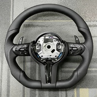 Volant noir pour BMW F10 F11 F20 F21 F30 F31 F34 F32 F33 F36 X5 F15 F16 M3 M5 M6 E90 E70 Series, volant en cuir