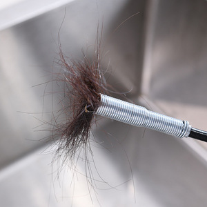 Desatascador de Tuberías con Alambre de Acero y Resorte Suave, Herramienta de Limpieza para Inodoros, Palo de Limpieza, <span class=keywords><strong>Agarrador</strong></span> Doméstico - Product Image 3