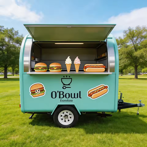 Camión de Comida Móvil Retro Moderno de Acero Inoxidable y Fibra de Vidrio para Helados, Perritos Calientes y Papas Fritas, para Comida Rápida al Aire Libre y Catering Comercial, Resistente a la Oxidación - Product Image 5