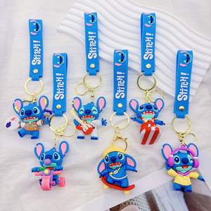Porte-clés multifonctionnel en caoutchouc écologique avec motif de dessin animé Stitch mignon, avec porte-monnaie en alliage de zinc, cadeau - Product Image 2