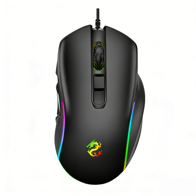 RGB Wired Ergonomic Gaming Mouse with Charging Dock Three Modes