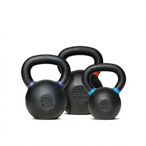 Dual Color Cast Iron Kettlebell <b>Strength</b> <b>Training</b> Cast Iron Kettlebell Heavy Duty Cast Iron Kettlebell - Product Image 1