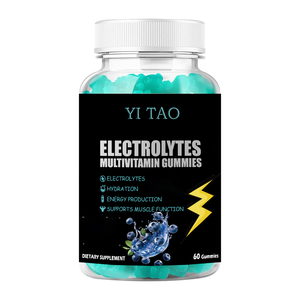 Compléments alimentaires biologiques en marque privée OEM/ODM, gommes électrolytiques végétaliennes sans gluten, non-OGM, halal, gommes à la pectine - Product Image 1