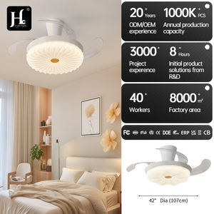 Ventilateur de plafond avec lampe pour chambre à coucher, style chinois, rétro, nouveau style chinois, silencieux, ultra-fin, forte force du vent, salle à manger - Product Image 5