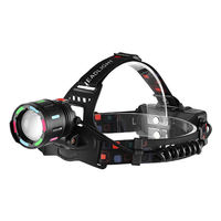 Lampe frontale LED rechargeable étanche Tomsenda 30W avec zoom, tête en alliage d'aluminium et laser fluorescent blanc
