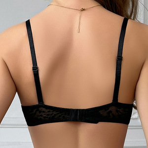 Soutien-gorge push-up en dentelle à effet de rassemblement de la <span class=keywords><strong>poitrine</strong></span>, style européen et américain, grande taille, sexy, bretelles ajustables, en spandex - Product Image 4