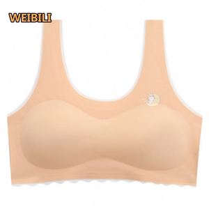Sous-vêtement pour fille sans fil à haute élasticité <span class=keywords><strong>Gilet</strong></span> de puberté respirant et confortable Coussin de poitrine détachable pour femme - Product Image 6
