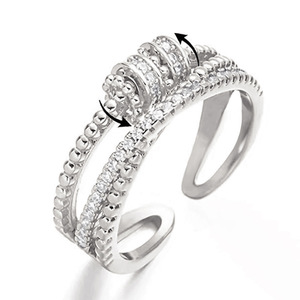 Anello Geometrico Aperto Regolabile da Donna, Accessorio Moda Minimalista per Uso Quotidiano e Feste, Idea Regalo - Product Image 6